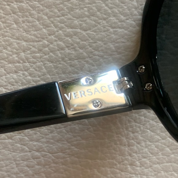 Vintage VERSACE SunglassesTimeless Style.Plastic Frame &Versace metallic  accent main image 4